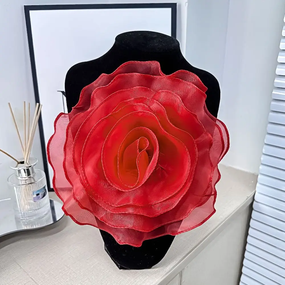patch de fleur de rose fait à la main, accessoires de broche artificielle, fleur de poitrine en organza, applique de couture bricolage, nouveau patch de fleur de rose fait à la main, accessoires de broche artificielle, fleur de poitrine en organza, applique de couture bricolage, nouveau