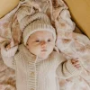 chapeau en coton élastique au crochet avec pompons tricoté hiver chaud bébé chapeau belle couleur unie bonnets nouveau né casquettes chapeaux nouveau