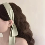Bandes de cheveux Vintage avec nœud en ruban pour femmes et filles, élégantes, couleur unie, tempérament, large cerceau pour cheveux, accessoires de coiffure Bandes de cheveux Vintage avec nœud en ruban pour femmes et filles, élégantes, couleur unie, tempérament, large cerceau pour cheveux, accessoires de coiffure