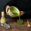 ensemble matcha avec bol matcha en céramique, kit matcha japonais, fouet à thé en bambou, support matcha, boîte cadeau pour cérémonie du thé japonais, 5 pièces