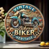 Vintag eboard Sign, motard Heritage Moto, Design de course Rétro Look vintage Art mural – Pour bar, café, maison de plage, arrière-cour