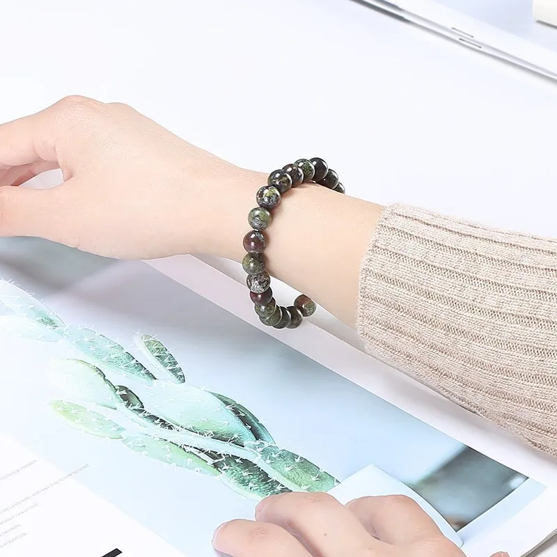 jd – bracelet élastique en pierre de sang de dragon naturel, pour femmes et hommes, breloque, perles de jaspe de dinosaure, porte bonheur, bijoux chakra, cadeau spécial jd – bracelet élastique en pierre de sang de dragon naturel, pour femmes et hommes, breloque, perles de jaspe de dinosaure, porte bonheur, bijoux chakra, cadeau spécial