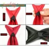 cravate de cou pré nouée pour hommes, 5cm, slim, fermeture éclair, rouge, noir, bleu, couleur unie, slim, étroit, robe de soirée pour marié, étudiante