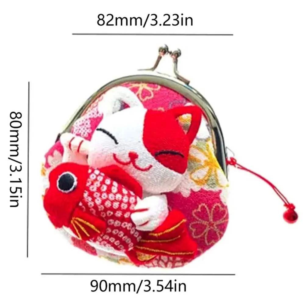 design de mode style japonais maneki neko porte monnaie poupée fleur impression chat chanceux pochette pu sac de rangement porte carte hommes design de mode style japonais maneki neko porte monnaie poupée fleur impression chat chanceux pochette pu sac de rangement porte carte hommes
