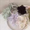nouveau coréen simple dentelle maille bandeau pour femmes doux nœud ruban élastique bandeau filles quotidien cheveux accessoires