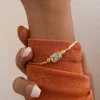 Vintage Hiphop 18K plaqué or carré cristal Bange Bracelet pour femmes en acier inoxydable étanche brillant Zircon Bracelets bijoux Vintage Hiphop 18K plaqué or carré cristal Bange Bracelet pour femmes en acier inoxydable étanche brillant Zircon Bracelets bijoux