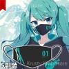 hatsune miku 01 masque facial en coton masques réutilisables pour adultes mode fans de miku décoration faciale homme femmes anime comic con chanteur virtuel
