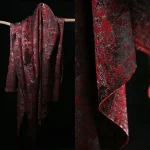 Tissu Jacquard Double face rouge avec broderie, nouveau gilet Hanfu de Style chinois, chemisier, vêtements de bricolage, matériel Textile pour créateurs Tissu Jacquard Double face rouge avec broderie, nouveau gilet Hanfu de Style chinois, chemisier, vêtements de bricolage, matériel Textile pour créateurs
