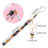 cloche de chat porte bonheur japonaise sakura, ulde confrontation pour téléphone portable, ulde poignet porte clés mignon, lanière anti perte, pendentif sangle de téléphone