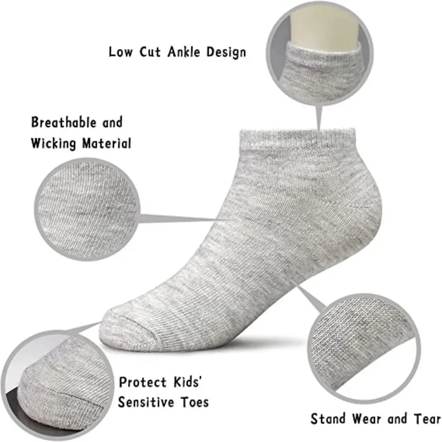 16 paires de chaussettes basses pour tout petits, chaussettes d'école pour garçons et filles de 1 à 13 ans 16 paires de chaussettes basses pour tout petits, chaussettes d'école pour garçons et filles de 1 à 13 ans
