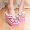 sanrio hello kitty tongs sandales kawaii été dessin animé filles anti dérapant plage diapositives femmes mode talons hauts tongs