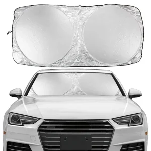 Pare-soleil pour pare-brise de voiture, visière pour usage intérieur, Parasol pliant, adapté aux automobiles, aide à la protection solaire Pare-soleil pour pare-brise de voiture, visière pour usage intérieur, Parasol pliant, adapté aux automobiles, aide à la protection solaire