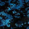 tissu brocart noir damassé floral – matériel d'ameublement et de décoration d'intérieur pour l'artisanat de bricolage, 75 cm de large, vendu au mètre