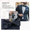 1 pièces nœuds papillon pour hommes mariage noeud papillon noir cravate réglable nœud papillon classique papillon cravate adulte double cravate cadeau d'affaires