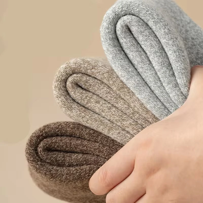 3 paires de chaussettes de bottes pour femmes, chaussettes thermiques pour l'hiver épais, chaussettes chaudes d'extérieur, douces et chaudes, classiques, en coton pour grandes filles 3 paires de chaussettes de bottes pour femmes, chaussettes thermiques pour l'hiver épais, chaussettes chaudes d'extérieur, douces et chaudes, classiques, en coton pour grandes filles
