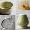 ensemble de fouets matcha en bambou, bol à thé en céramique, outils de fabrication de thé traditionnels japonais, accessoires de cuisine à domicile, cadeau, 4 5 6 pièces