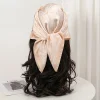 Foulards carrés en soie pour femmes, châles Hijab, Abaya, voile islamique, Turban, Foulard, Bandana, paréo de plage, 70x70cm, 2025 Foulards carrés en soie pour femmes, châles Hijab, Abaya, voile islamique, Turban, Foulard, Bandana, paréo de plage, 70x70cm, 2025