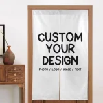 Rideau de porte personnalisé Noren, Photo personnelle, Logo, texte, Design, linge de cuisine, rideau de porte, Restaurant, chambre à coucher, demi-rideau d&rsquo;entrée