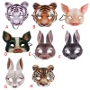 masque d'animal 3d réaliste, demi masque, tigre, cochon, lapin, léopard, halloween, carnaval, ix, tim ade, cosplay, accessoires de costume