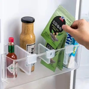 Séparateur de rangement pour réfrigérateur, panneau de séparation, attelle de rangement en plastique rétractable, bouteille de cuisine, organisateur d&rsquo;étagère, 1/4 pièces