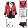 costume cosplay kakenafta pour femme, jabami yumeko yomoduki runa, manteau, perruque, chaussures, carnaval d'halloween