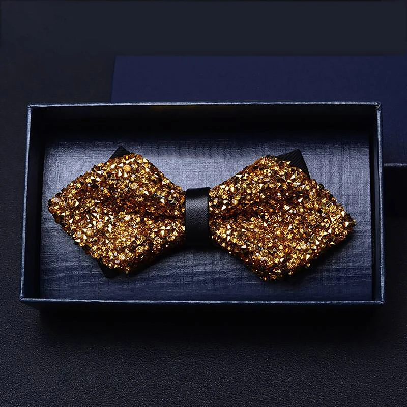cravates à nœud en strass pour hommes, exquises, à paillettes pré attachées, élégantes, pour bal de mariage, accessoires de smoking, cadeaux cravates à nœud en strass pour hommes, exquises, à paillettes pré attachées, élégantes, pour bal de mariage, accessoires de smoking, cadeaux