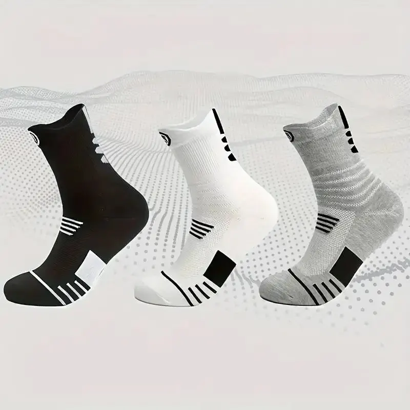 chaussettes d'équipage athlétiques confortables pour hommes, coussin de performance, adaptées aux sports de plein air, 3 paires chaussettes d'équipage athlétiques confortables pour hommes, coussin de performance, adaptées aux sports de plein air, 3 paires