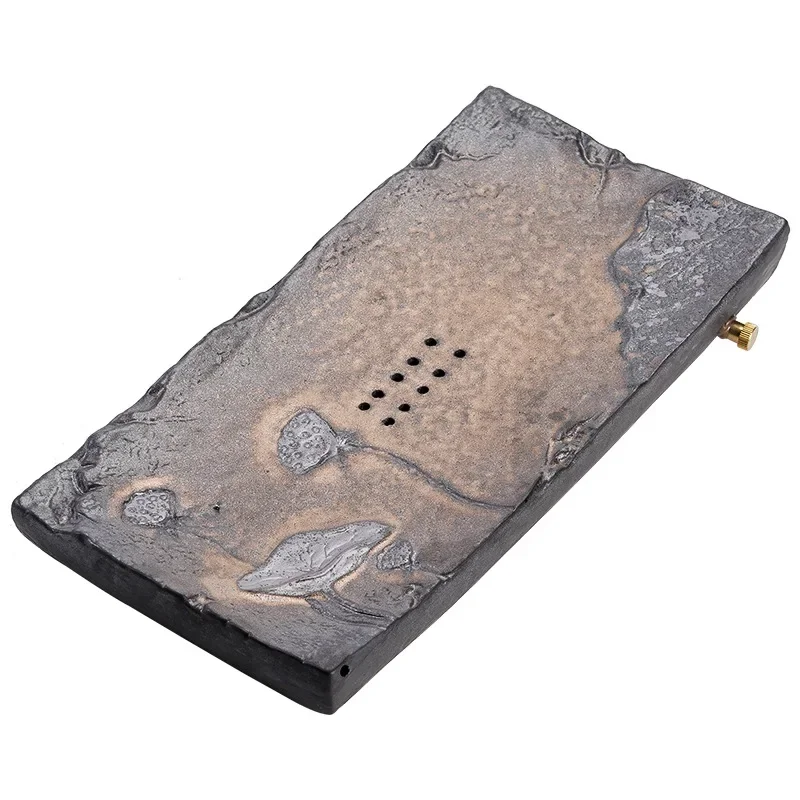 ailian said table à thé en grès, petite assiette rectangulaire japonaise, rangement de l'eau, dorure domestique, céramique ailian said table à thé en grès, petite assiette rectangulaire japonaise, rangement de l'eau, dorure domestique, céramique