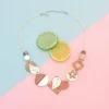 collier bavoir de style ethnique vintage avec pendentifs décoratifs en bois, collier folklorique unique fait à la main pour femmes, usage quotidien