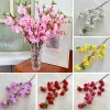 Bouquet de fleurs artificielles Sakura en fleurs de pêcher simulées, Bouquet de célébration de mariage, Branches de fleurs, Vase de Table de jardin, ornement