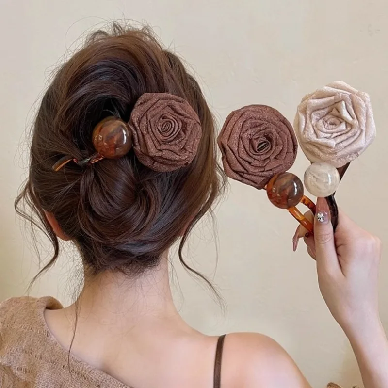 Épingles à cheveux Vintage en forme de S pour femmes, boule en peluche, Rose séchée, queue de cheval torsadée, Barrettes à Clip requin, accessoires pour cheveux Épingles à cheveux Vintage en forme de S pour femmes, boule en peluche, Rose séchée, queue de cheval torsadée, Barrettes à Clip requin, accessoires pour cheveux
