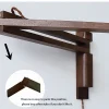 applique japonaise en bois massif, lampe de chevet pour chambre à coucher, style nordique rétro, bras à bascule pliant, pour restaurant, allée, art en fer