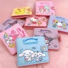 sanrio hello kitty cannelle ma mélodie kuromi nouveau pu sac d'argent décontracté porte monnaie paquet de cartes portefeuille avec boutons 