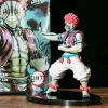 demon slayer akaza (grand supérieur trois des douze kizuki) et ornement de figurine agatsuma zenitsu
