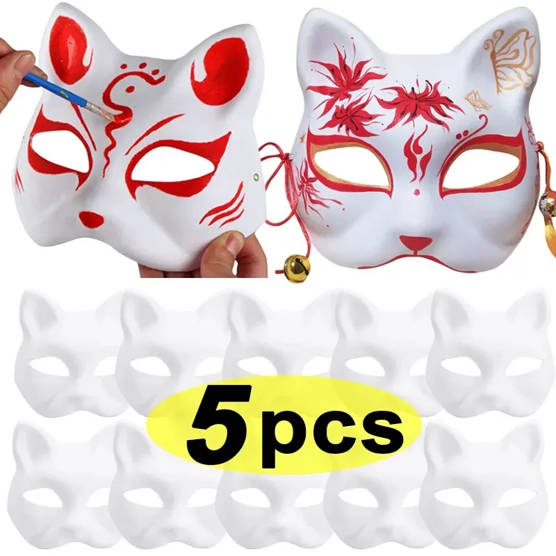 3/5/10 pièces masque japonais demi visage peint à la main chat renard masque scènes d’anime Cosplay mascarade célébration Festival Cosplay accessoire 3/5/10 pièces masque japonais demi visage peint à la main chat renard masque scènes d’anime Cosplay mascarade célébration Festival Cosplay accessoire