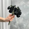 mini ranunculus noir, fleur artificielle en soie, remplissage de fleurs de mariage en vrac, arrangements de centres de table, décorations de réception nuptiale