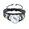 bracelet monstres japonais en verre, bijoux circular pocsket, en cuir, pour femmes et enfants