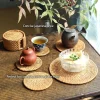 ensemble de tapis en rotin cowijk pour la cérémonie du thé, fournitures sado, fait à la main, style japonais, britware, décorations de bureau, style ins, 6 pièces