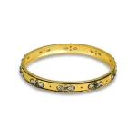 Wars AXIN-Bracelet Large Vintage pour Femme, Haute Qualité, exacttelettes d&rsquo;Eau, CZ Zcompresses, Bijoux Exquis en Or, Cadeau Pistolet Noir