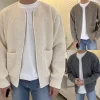 cardigan à manches longues avec fermeture éclair pour hommes, haut pull, tricots, veste, vêtements d'extérieur, automne, hiver, tout manteau, vêtements y2k, ins