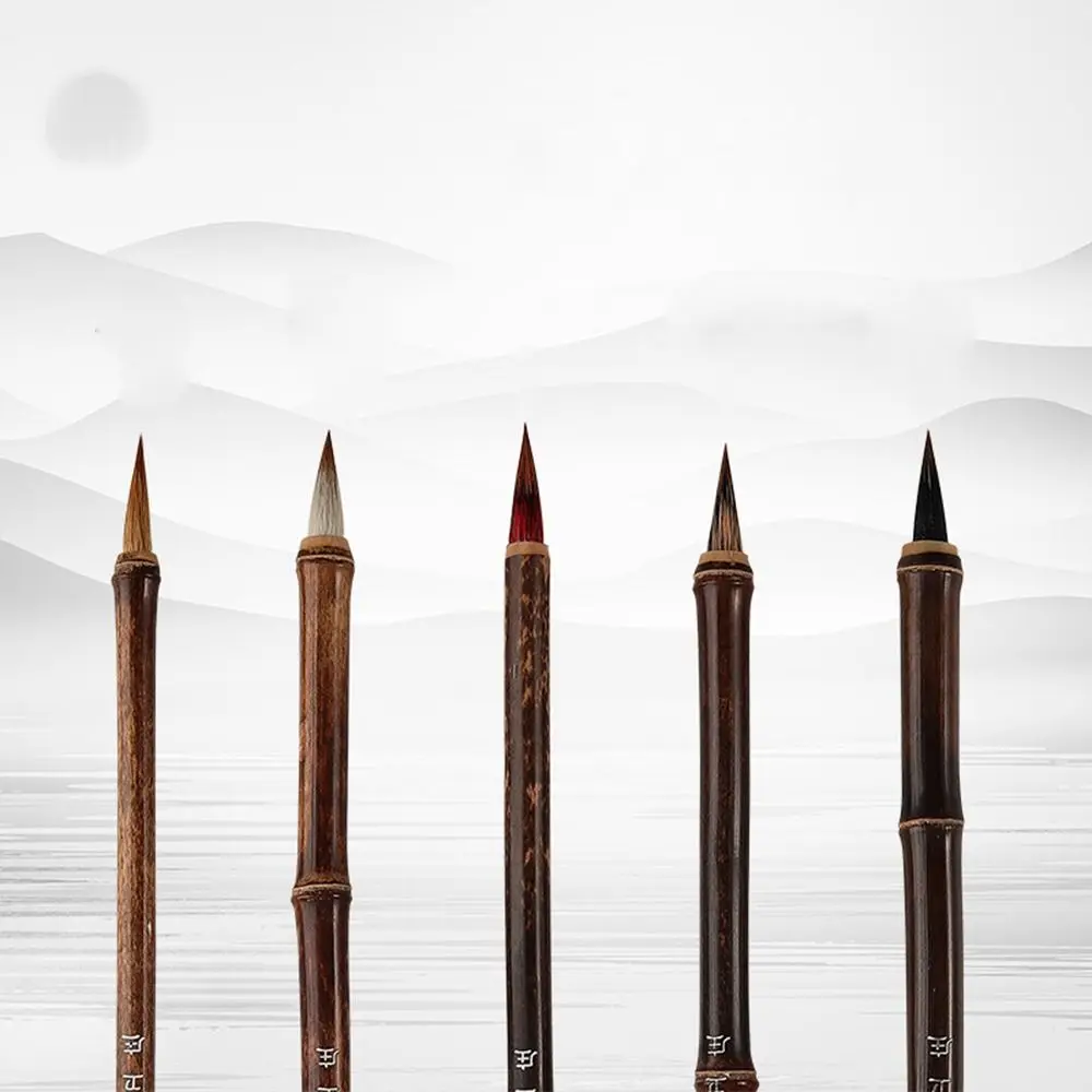 pinceau traditionnel chinois en bambou avec poils de loup, pour calligraphie, pratique de la peinture pinceau traditionnel chinois en bambou avec poils de loup, pour calligraphie, pratique de la peinture