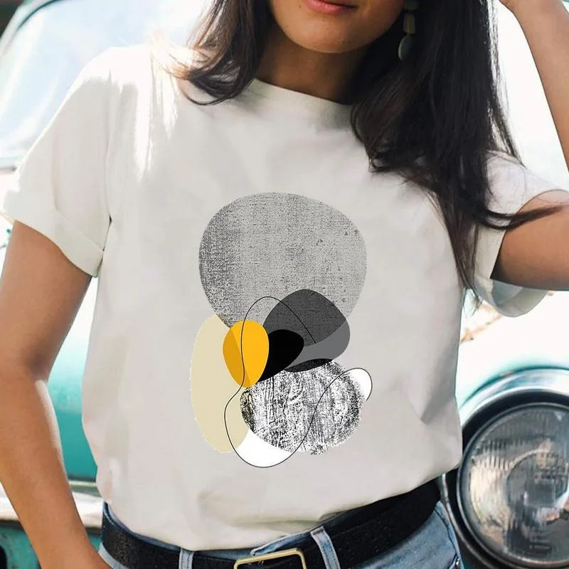 motif géométrique femmes mode imprimé décontracté imprimé à manches courtes t shirt haut femmes vêtements vêtements esthétiques motif géométrique femmes mode imprimé décontracté imprimé à manches courtes t shirt haut femmes vêtements vêtements esthétiques