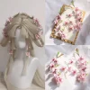 Accessoire pour cheveux Hanfu en épingle à cheveux en fleur de pêcher – Pince à cheveux en soie rose pour femmes, ornement de cheveux féerique de style traditionnel chinois, Ele