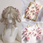 Accessoire pour cheveux Hanfu en épingle à cheveux en fleur de pêcher – Pince à cheveux en soie rose pour femmes, ornement de cheveux féerique de style traditionnel chinois, Ele Accessoire pour cheveux Hanfu en épingle à cheveux en fleur de pêcher – Pince à cheveux en soie rose pour femmes, ornement de cheveux féerique de style traditionnel chinois, Ele