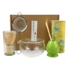 bol matcha de style japonais, tissu, cuillère, passoire, fouet à thé, cadeau parfait pour la cérémonie, décoration traditionnelle, 6 pièces/ensemble