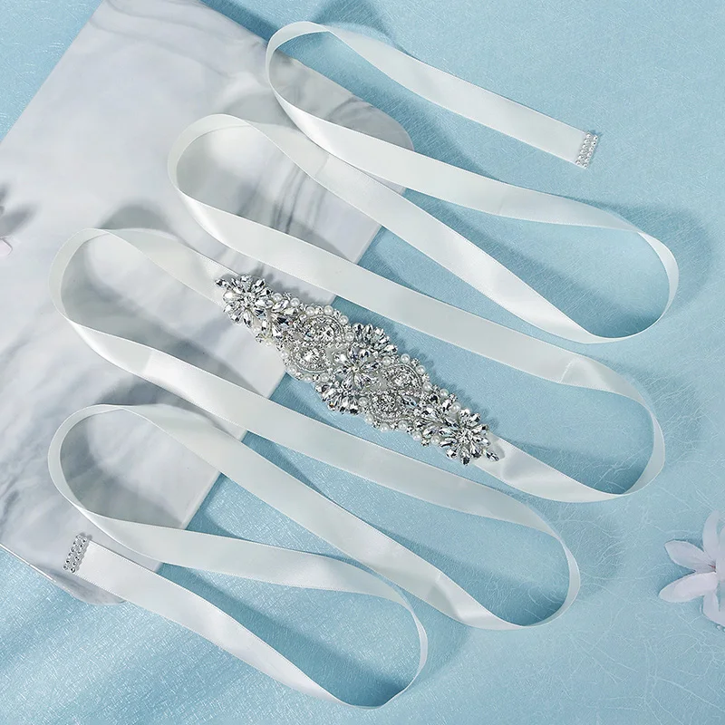ceinture de mariée en cristal argenté pour femmes, ceinture de robe de mariée élégante avec pierres, strass et perles, accessoires pour robes, nouvelle collection ceinture de mariée en cristal argenté pour femmes, ceinture de robe de mariée élégante avec pierres, strass et perles, accessoires pour robes, nouvelle collection