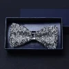 cravates à nœud en strass pour hommes, exquises, à paillettes pré attachées, élégantes, pour bal de mariage, accessoires de smoking, cadeaux