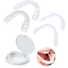 2 paires de prothèses dentaires, soins dentaires temporaires, couverture supérieure de faux dents, snap