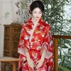 femmes élégantes kimonos traditionnel japon kimono robe avec obi imprimé fleur geisha robe vintage nouveauté cosplay costume