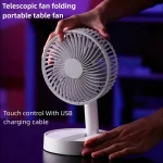 Ventilateur pliable USB avec 4 vitesses et synchronisation, mini ventilateur à piles pour chambre à coucher, intérieur ou extérieur, ventilateur de table Ventilateur pliable USB avec 4 vitesses et synchronisation, mini ventilateur à piles pour chambre à coucher, intérieur ou extérieur, ventilateur de table
